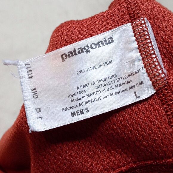 *READ* Patagonia Capilene 1/4 Zip Rust Orange Pullover Base Layer - Men's Large - Picture 6 of 13